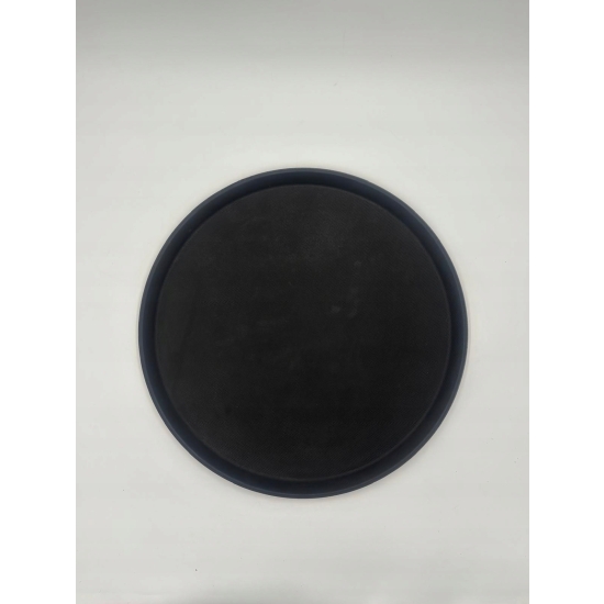 Volila Czarna okrągła taca, 35 cm (1 opakowanie), gumowana, antypoślizgowa