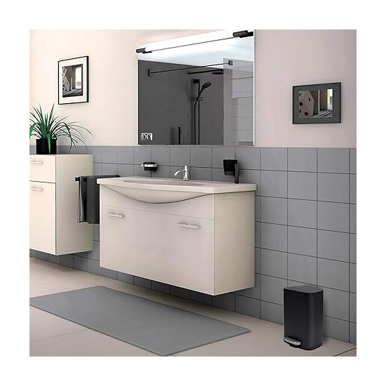 Spirella Akira Kosz na pedał 5L czarny, stalowy 30 cm