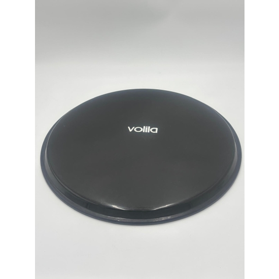 Volila Czarna okrągła taca, 35 cm (1 opakowanie), gumowana, antypoślizgowa