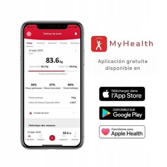 Waga łazienkowa cyfrowa Terraillon Wellness Coach 160 kg