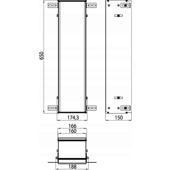 RAMA Montażowa emco do modułów łazienkowych ASIS