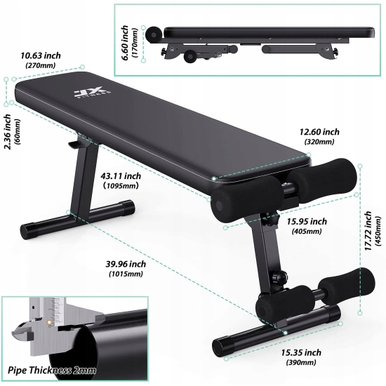 Ławka treningowa prosta JX FITNESS