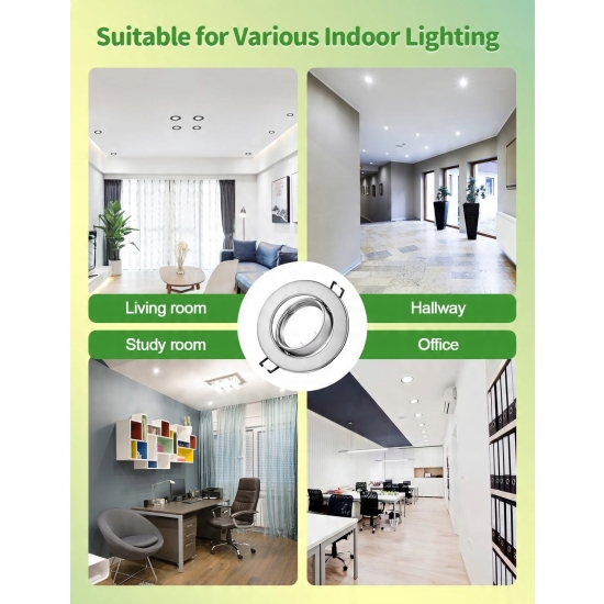 6x Nowoczesna rama reflektora wpuszczanego