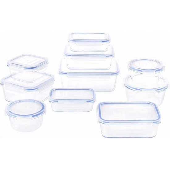 Pojemniki do żywności AmazonBasics błękitne 10 sztuk
