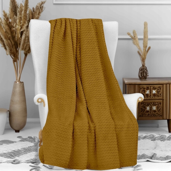 Soleil d'ocre, Kocyk Cocoon 180 x 220 cm Musztardowy